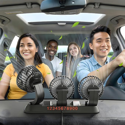 5V USB Car Fan, 3-Head 360° Rotating Dashboard Fan | Ideal for cars with broken AC. 2-Speed Quiet. Multi-Scenario: Sedans, SUVs, Pickups, Office, Camping. USB portable. - Image 9