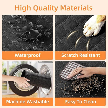 Simple Trending Dog Car Seat Cover, Back Seat Pet Bed Mat Protector Waterproof Bench Car Seat Cover, Nonslip Pet Car Bed Dog Hammock for Car, SUV, Truck - Image 6