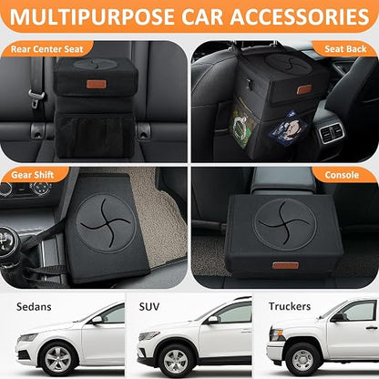 Vankor Car Trash Can with Lid Leak Proof Car Accessories for Women | 2.2 Gallon Cute Hanging Car Trash Bin for Men Car Truck Vehicle Sedan SUV Interior Automotive Garbage Cans, Black - Image 5