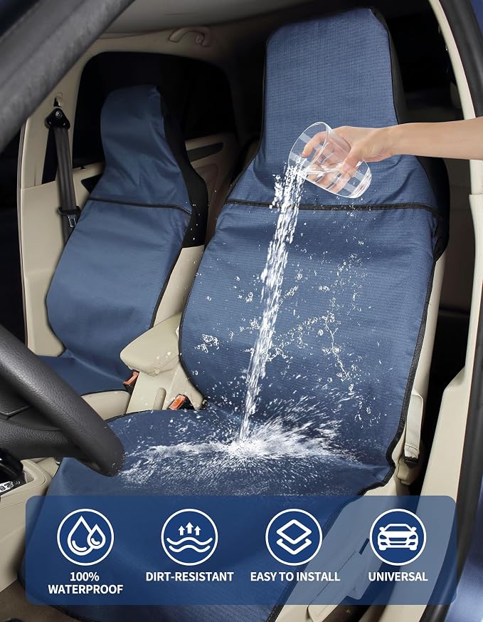 Waterproof Car Seat Cover Automotive Seat Covers for Cars Trucks and SUVs Seat Cover Protector Front Seats Nav - Image 2