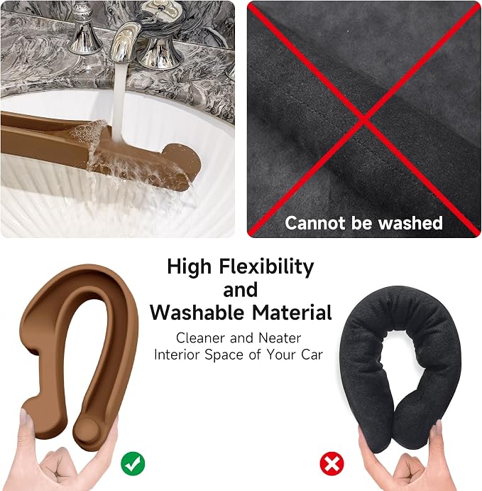 Givifive Car Seat Gap Filler Organizer 2Pack Soft Foam 3IN1 Multifunctional | Seat Side Gap Strip with Slot & Hook Universal Fit Car SUV Truck Fill The Gap Between Seat & Console (Standard Mocha Brown) - Image 8