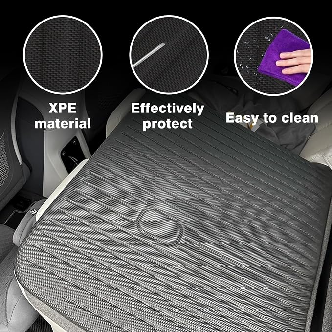 BestEvMod for Ioniq5 Cargo Liner All Weather Trunk & Second Row Seats Back Cover XPE Material Cargo Mat Compatible with 2022-2024 Hyundai Ioniq 5 Accessories (Trunk Mat+Seats Back Cover) NOT Fit 2025 - Image 2