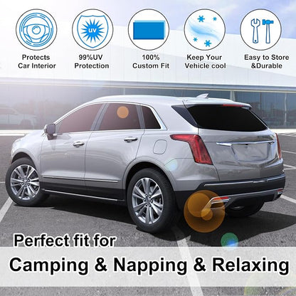TINGLU Window Shades 8PCS for Cadillac XT5 2017-2026 Accessories Side Full Windows Cover Camping Rear Triangular Windshield Sun Shade Sun UV Rays Privacy Protection - Image 6