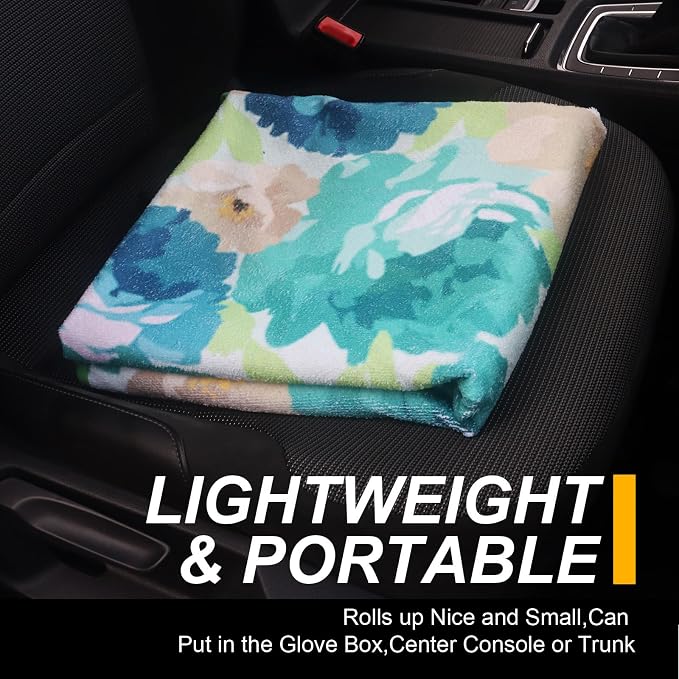 Back Seat Cover for Car Trucks Van SUV Jeep,Waterproof Rear Bench Towel Seat Covers for Dogs and Kids,Automotive Backseat Protector (Chrysanthemum) - Image 8