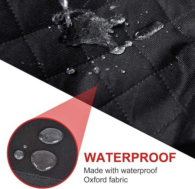 Kaiphy Dog Car Seat Cover, Back Seat Cover for Dogs Pet Car Seat Protector Waterproof Bench Car Seat Cover, Non-Slip Rear Seat Cover with 4 Safety Belt Openings for Safe Travel, Fits Cars Trucks SUVs - Image 6