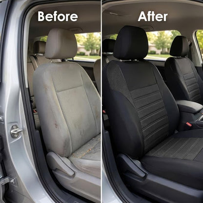 FH Group Automotive Car Seat Covers Front Set Premium 3D Air Mesh Front Seat Covers, Airbag Compatible Universal Fit Interior Accessories for Cars Trucks and SUVs - Black - Image 8