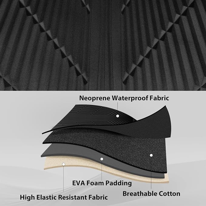 CAR PASS 3D Neoprene Back Seat Cover, Waterproof Rear Seat Covers Universal Fit for Cars Sedans Trucks Vans and SUVs, Black - Image 4