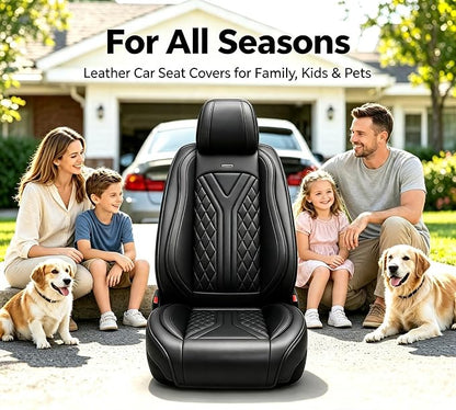 for Subaru WRX 2015-2026 Car Seat Covers, Full Set, Black | Luxury Full Coverage Leather Seat Protectors, Waterproof Breathable, Non-Slip, Easy to Install, Airbag Compatible, All-Season - Image 8