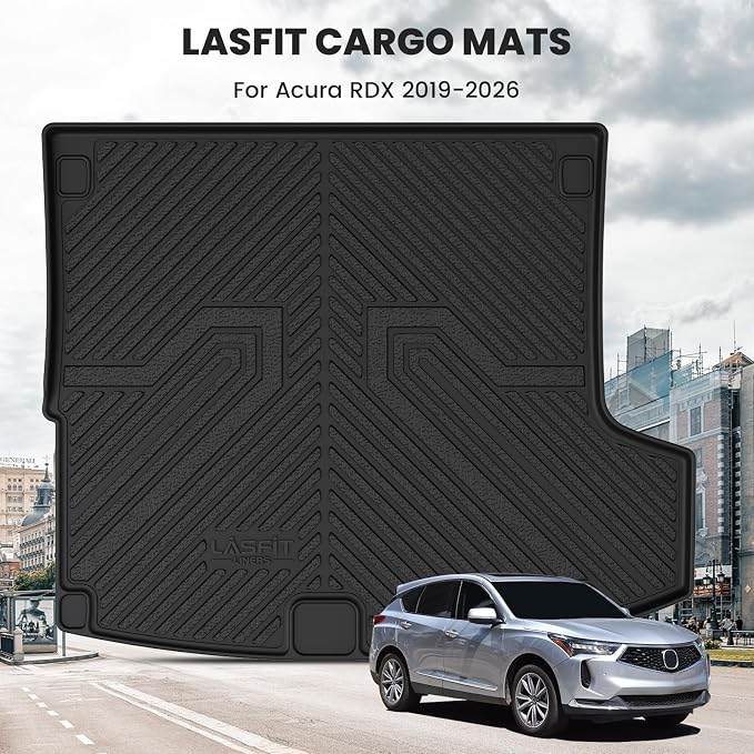 LASFIT Cargo Liner for Acura RDX 2019-2026, Rear Trunk Mat, Raised Edge | Rear Cargo Area, Raised Edge Design, Premium TPE Liner, Custom Laser Fit, Refined Interior Protection, Easy to Wash - Image 2