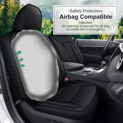 Custom Fit Seat Covers for Toyota Camry 2025-2026 XLE XSE Full Set | Black Seat Covers, Premium Faux Leather, Waterproof, Airbag Compatible, Easy to Clean, Factory-Style Fit, Interior upgrades - Image 7