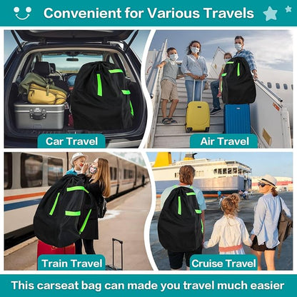 Waterproof Car Seat Bags For Airplane Travel, Durable Carseat Cover For Air Travel Car Seat Travel Bag with Shoulder Straps and 2pcs Luggage Tags For Airplane - Image 7