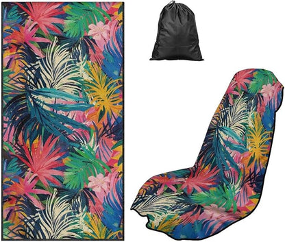 Car Towel Seat Cover Colorful Palm Tree Car Seat Cover Protector Breathable Comfortable Cars Accessories Easy to Installation for Cars SUV Trucks 1 Piece by Aplkyhs