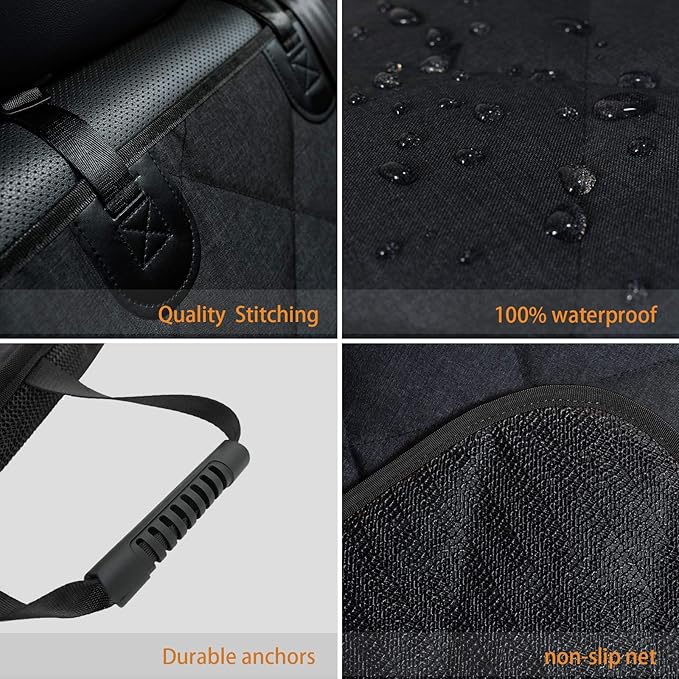 petalage Bench Dog Car Seat Cover for Back Seat Waterproof Seat Covers Durable Scratch Proof Nonslip, Protector for Pet Fur & Mud Washable Backseat Cover for Cars Armrest Compatible - Image 5