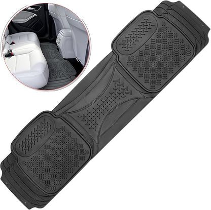 Heavy Duty Black Rubber Car Floor Mat by Vaygway –Automotive Rear Universal 1 Piece Runner Mat -Trimmable Rubber Liner Rug– Back Seat Liner – All Weather Protection for Car, Truck Van SUV by VaygWay