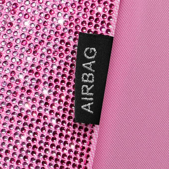 CAR PASS Bling Diamond Pink Leather Car Seat Covers for 2 Front Seats Protector, Waterproof Shining Glitter Sparkly Crystal Universal Armrest Fit Automotive Truck SUV Cute Women Girl, Pink Rhinestone - Image 5