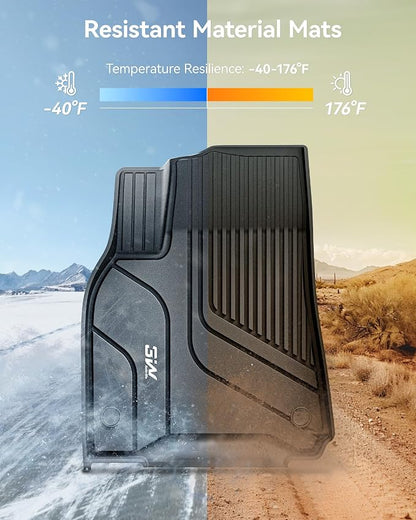 3W Tesla Model Y 2020-2024 6PCS Floor Mats,5-Seater (Not for Juniper) | TPE All Weather Floor Liner, Cargo Liner,Frunk Rear Liners, Custom Fit Model Y Accessories, Black, Over 10 Years Lifespan - Image 5