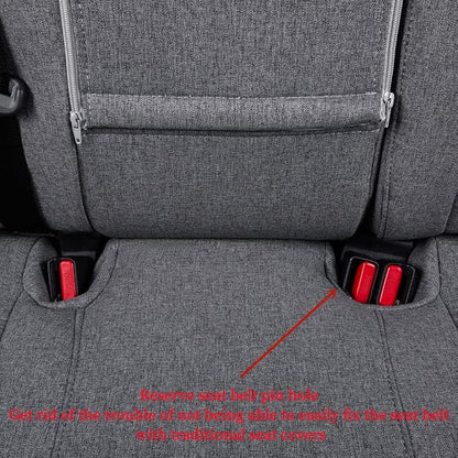 coverdream Full Set Cloth Seat Covers for 2014-2019 Toyota Corolla L,LE,LE Eco Plus,LE Plus,Fully Covered,UV Resistant,Breathable Fabric Car Seat Protector (Gray) - Image 5
