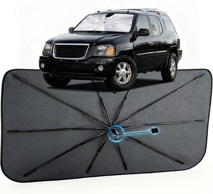 Car Windshield Sun Shade Umbrella for GMC Envoy 1996-2009, 1:1 Fit Sunshade | [Reflective Coated Fabric] Car Shades Sun Visor Keep Car Cool and Protects Interior, Sunshade Umbrella for Front Window by MakeLifeBetter