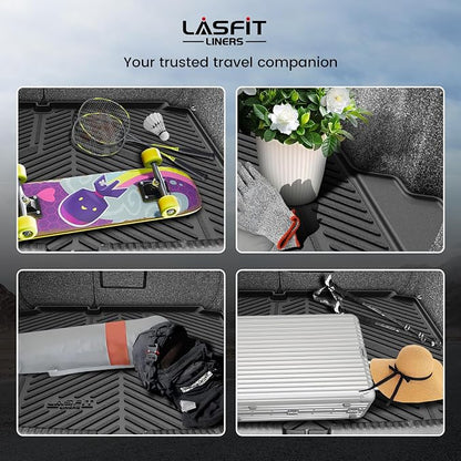 LASFIT Trunk Mat for Volkswagen Jetta 2011-2018, Custom Fit All-Weather TPE Rubber Cargo Mat for VW Jetta Accessories Trunk Liner Cargo Liner, Waterproof, Easy to Clean, Black - Image 7