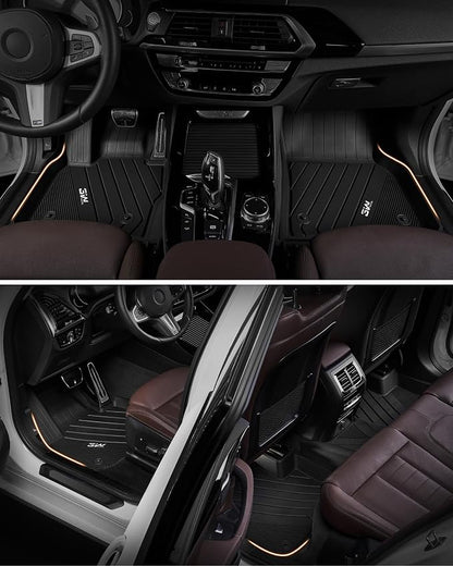 3W Floor Mat & Cargo Mat & Back Mat for Nissan Pathfinder 2022-2026 8 Seats | Full Set: Floor Mats & Cargo Mat &Backrest Mat, Max Surface Coverage, TPE All Weather, Non-Slip, Heavy Duty Mats - Image 3