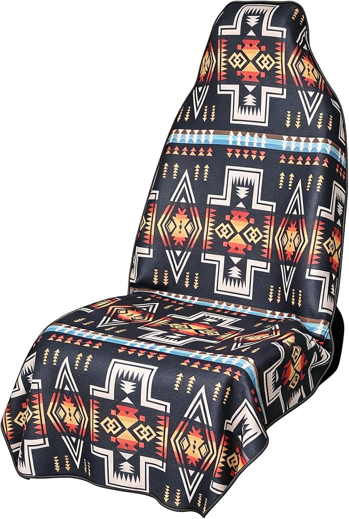 Car Seat Cover Towel for Front Seats Non-Slip with Headrest Pocket & Strap | Universal Fit for Cars Truck SUV|Car Seat Hoodie & Phocho Perfect After Gym Workout, Beach,Yoga and Running|Anti-dog Scratch by Unknown