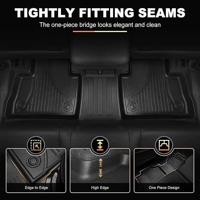 AOMSAZTO Floor Mats for Toyota RAV4 2013-2018 (NO Hybrid), Cargo Mat Set | Custom Fit Floor Liners & Cargo Liner with Seatback Mat All-weather Easy to Clean Heavy Duty Waterproof Trunk Mat - Image 7