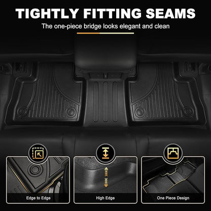 AOMSAZTO Floor Mats for Toyota RAV4 2013-2018 (NO Hybrid), Cargo Mat Set | Custom Fit Floor Liners & Cargo Liner with Seatback Mat All-weather Easy to Clean Heavy Duty Waterproof Trunk Mat - Image 7