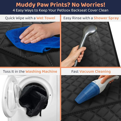 Dog Car Seat Cover for Back Seat, Waterproof Hammock for Car, SUV & Truck, Non-Slip Backseat Cover for Dogs, Heavy-Duty Dog Hammock Style Seat Protector Pets, Easy to Install & Clean - Image 5