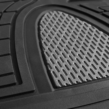 FH Group Premium Liners Tall Channel Trimmable All Weather Rubber Full Set Car Floor Mats (Gray) w. Trimmable All-Season Cargo Liner (Black) - Universal Fit for Cars Trucks and SUVs - Image 4