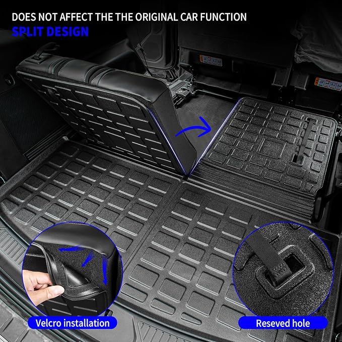 Rongtaod Floor Mats Set for 2020-2025 2026 Ford Explorer 7 Seats | Trunk Mat with Backrest Mat Cargo Mat Cargo Liner TPE All Weather Back Seat Cover Protector 2024 Explorer Accessories - Image 8
