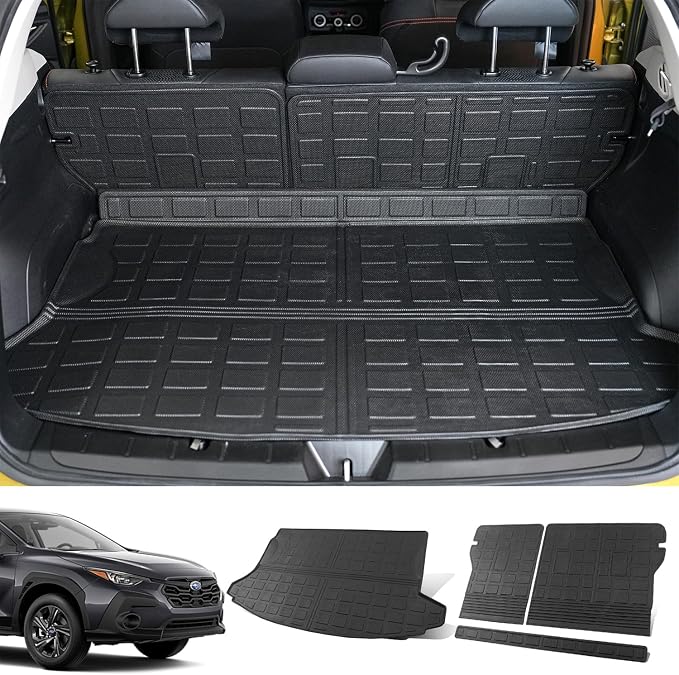 xipoqix Cargo Mat Backrest Mat Compatible with 2018-2023 Subaru Crosstrek XV Impreza Hatchback TPE Cargo Liner Replacement for 2018-2023 Subaru Crosstrek Accessories (Trunk Mat+Backrest Mats) by xipoqix