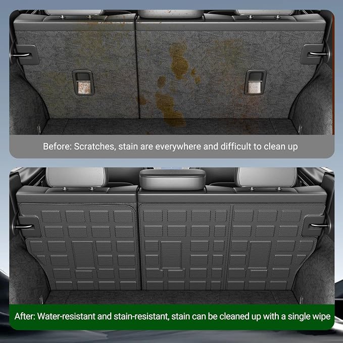 xipoqix Backrest Mats Compatible with 2020-2025 Subaru Outback | Back Seat Protector Cargo Mat TPE All Weather Replacement for 2020-2025 Subaru Outback Accessories (Backrest Mats) - Image 3