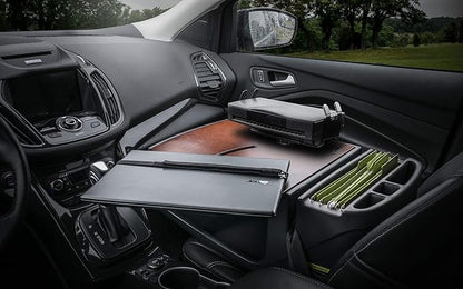 AutoExec AE-RMCD-PS-21M Roadmaster Car Desk for Your Vehicle Workstation and Mobile Office, Mahogany with Printer Stand | Vehicle Workstation, Mobile Office, Printer Stand - Image 2
