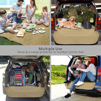 SUV Cargo Liner for Dogs - Water Resistant Trunk Cover for Midsize SUVs | Pet Cargo Cover with Bumper Flap Protector, Non-Slip Car Trunk Mat, Dog Car Seat Cover Prevents Scratches Pet Hair Mud Dirt - Image 6