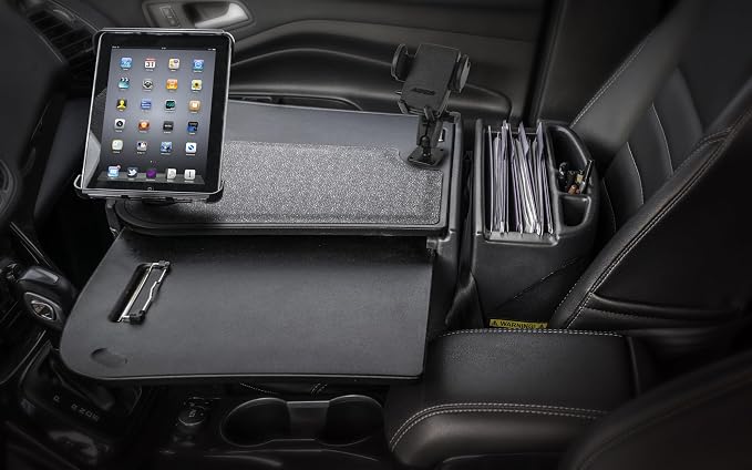 AutoExec AE-GMCD-PM-TAB-BT GripMaster Car Desk for Your Vehicle Workstation and Mobile Office, Black with Phone Mount and Tablet Mount | Vehicle Workstation, Mobile Office, Phone Mount, Tablet Mount - Image 2