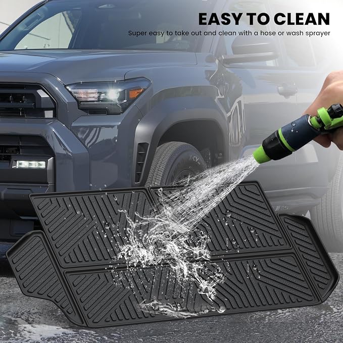 LASFIT Cargo Mat for Toyota 4Runner 2025-2026 (Only Fit 7-Seats) | All Weather Custom Fit Anti-Slip Pet Friendly Easy Clean TPE Trunk & Backrest Mats for 6th Gen 4Runner, Black - Image 8