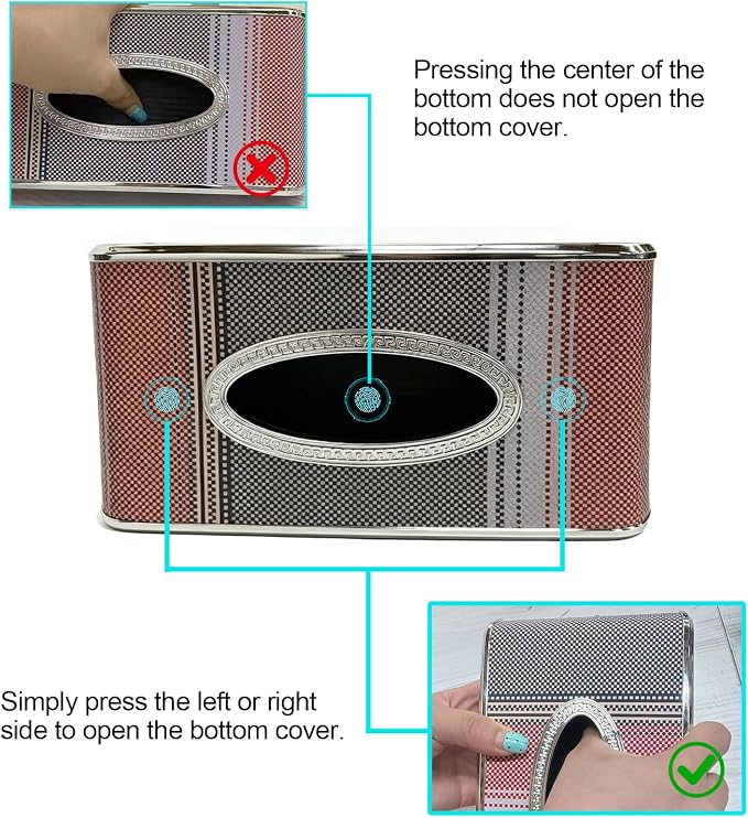 Car Tissue Holder, Flat Tissue Box for Car, Napkin Organizer | Kleenex Holder for Center Console, Armrest or Back Seat, Compact Car Accessories for Women & Men, Travel Essentials - Image 6
