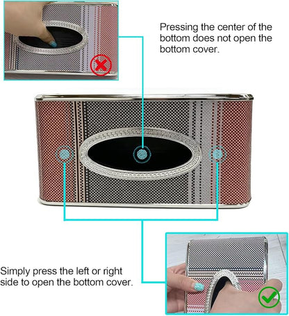 Car Tissue Holder, Flat Tissue Box for Car, Napkin Organizer | Kleenex Holder for Center Console, Armrest or Back Seat, Compact Car Accessories for Women & Men, Travel Essentials - Image 6