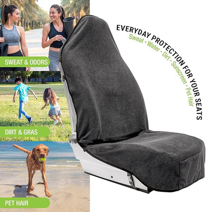 Season Guard Waterproof Towel Seat Cover, Universal Fit Non-Slip Font Cover - Image 2