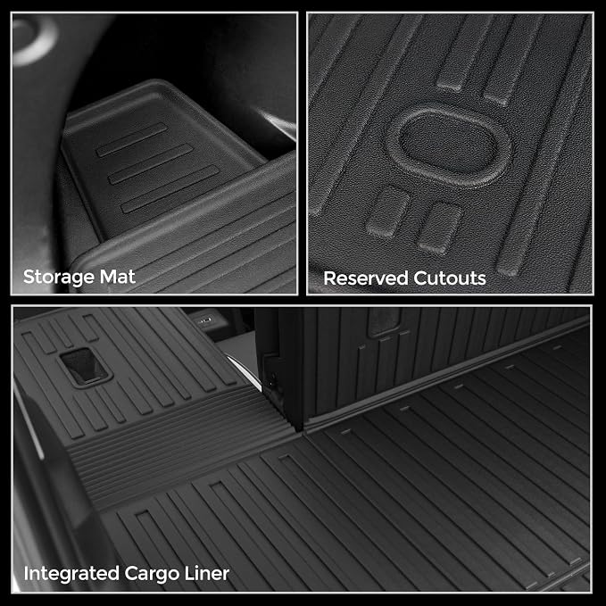 Floor Mats for 2021-2026 Chevy Trailblazer AWD Accessories | Fit Upper Deck, Full-Coverage Set with Integrated Cargo Liner & Backrest Protector, Odorless TPE, All-Weather Protection - Image 8