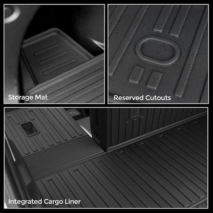 Floor Mats for 2021-2026 Chevy Trailblazer AWD Accessories | Fit Upper Deck, Full-Coverage Set with Integrated Cargo Liner & Backrest Protector, Odorless TPE, All-Weather Protection - Image 8