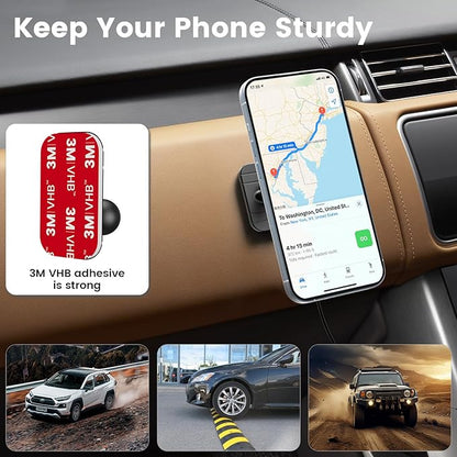 OHLPRO for MagSafe Car Mount Charger iPhone Wireless Car Charger, Stick on Dashboard Magnetic Phone Holder Mount for iPhone 17 Pro Max 16 15 14 Series, 15W Fast Charging, Aluminum Shell - Image 5
