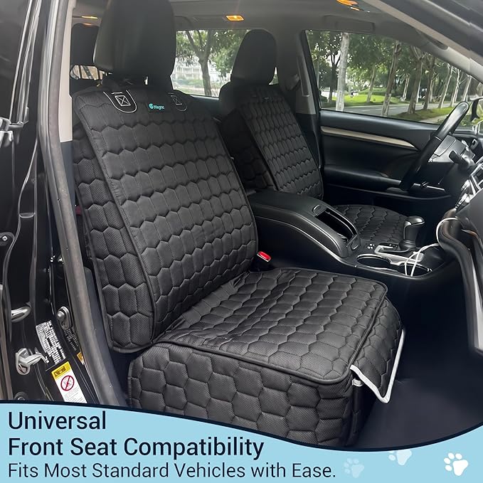 Meginc 2-Pack Front Seat Covers for Dogs, Waterproof Car Seat Protectors | 600D Oxford dog car seat covers with side flaps; non-slip, scratch-resistant captain chair covers for cars, SUVs and trucks - Image 2
