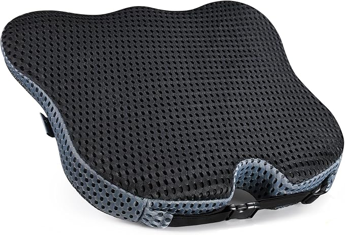 Wedge Car Seat Cushion for Better Visibility & Sciatica Pain Relief | High Density Memory Foam, Non-Slip Ergonomic Car Seat Cushion for Driving, Universal Fit for Car, SUV,Truck & Tractor by DreamerCar