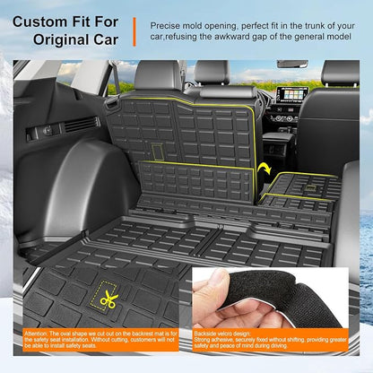 powoq Fuel Cargo Mat Backrest Mats Compatible with 2023-2025 2026 Honda CRV | Trunk Mat Cargo Liner Back Seat Protector TPE Replacement for 2023 2024 2025 2026 Honda CRV Accessories (Fit Fuel Lower Deck) - Image 2