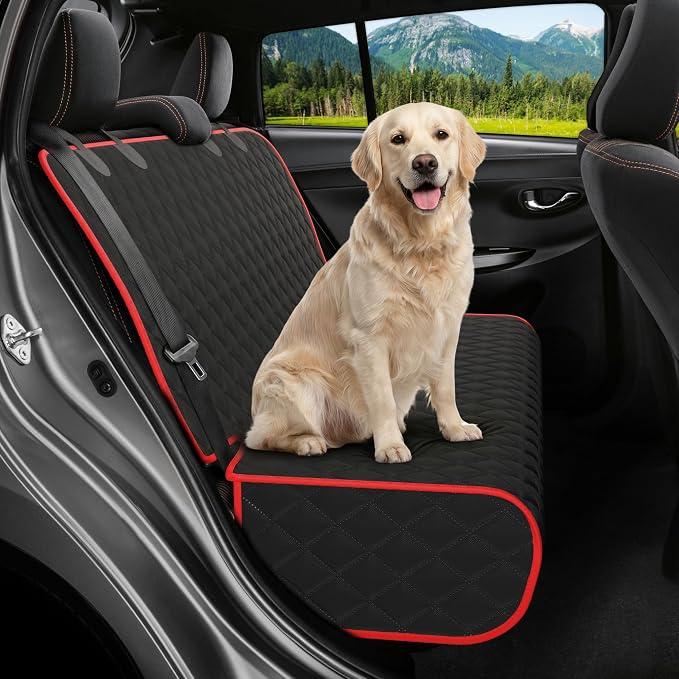 Bench Back Seat Cover for Dogs, Rear Dog Car Seat Covers for SUV & Truck | 100% Waterproof, Easy Install & Clean, Secure Non-Slip Fit, Scratch Protection, Universal Fit, Heavy-Duty Materials by Petloox