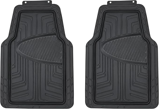 Amazon Basics 4-Piece Premium All-Season Anti-Slip Rubber Floor Mats, All Weather Protection for Cars, SUVs and Trucks, Universal Trim to Fit, Black - Image 5
