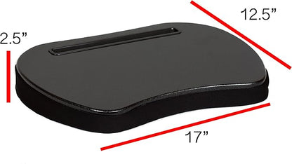 Sofia + Sam Mini Lap Desk with Memory Foam Cushion | Tablet Slot and Handle | Fits Laptops Up to 15" | Tablets Up to 9.6" | Black | Portable Travel Desk | Reading Writing and Coloring - Image 4