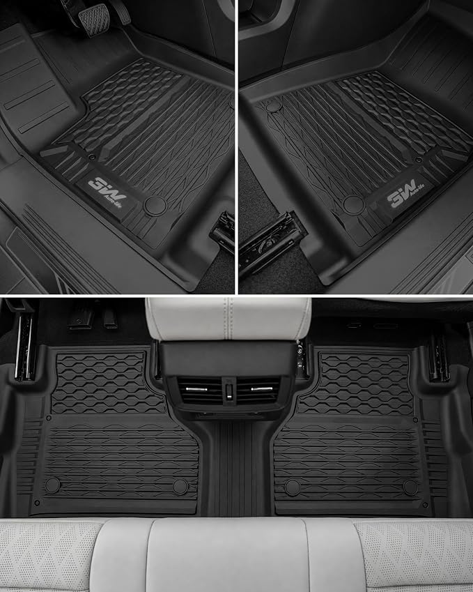 3W Floor Mats & Cargo Liner & Seatback Mats for Nissan Murano 2025 2026 | Full Set: Floor and Cargo Set + Backrest Mat, Max Surface Coverage, TPE All Weather, Easy To Clean, Waterproof - Image 3