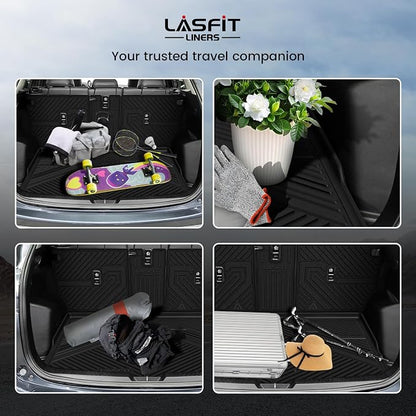 LASFIT Cargo Trunk Mat with Backrest Mats for Mazda CX5 2017-2025 | 100% TPE All Weather Rear Cargo Liner Custom Fit Waterproof CX 5 Seat Back Mat Automotive Accessories, Black - Image 7